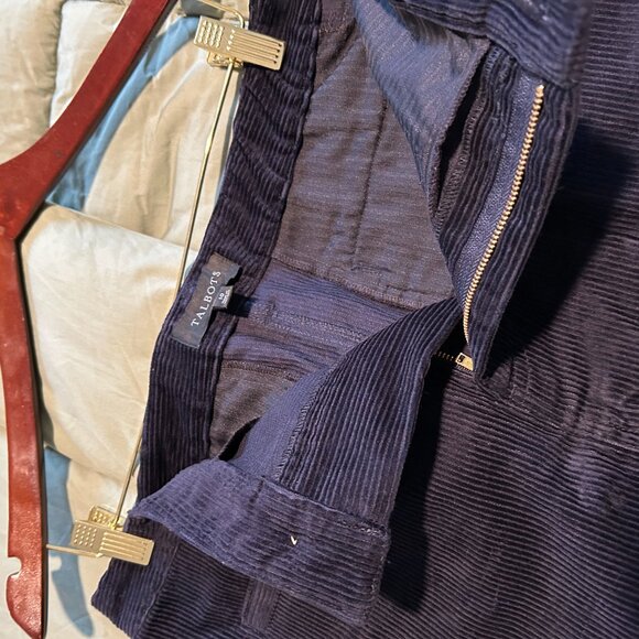 Talbots - indigo blue corduroy skirt - Picture 5 of 8